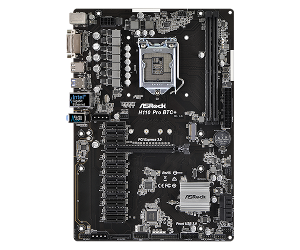 Intel H110 Motherboard Asrock H110 Pro Btc+ Lga 1151 Asrock