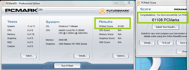 PCMARK Screenshot