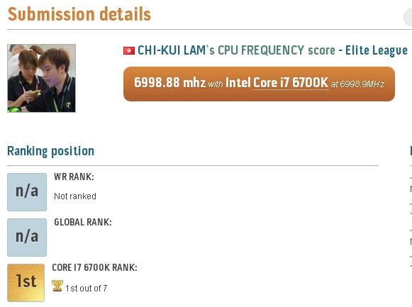 CHI-KUI LAM's CPU Submission Details Screenshot 2