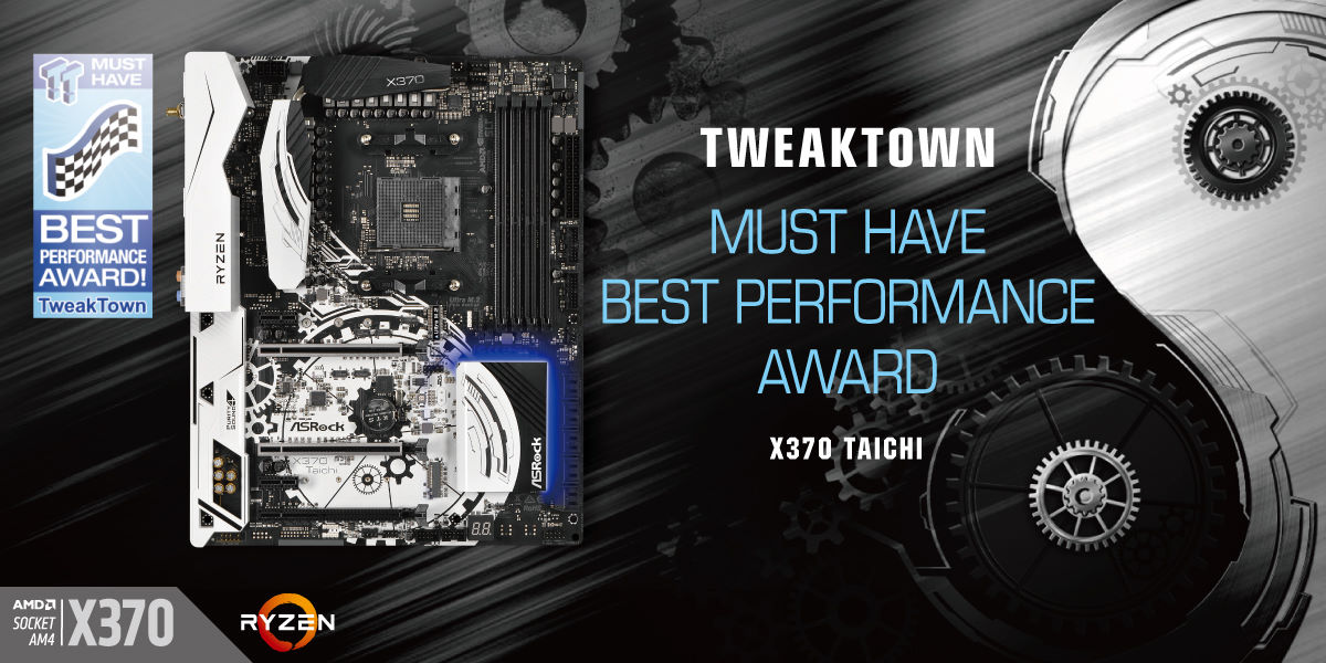 X370 Taichi - TweakTown Best Performance Award
