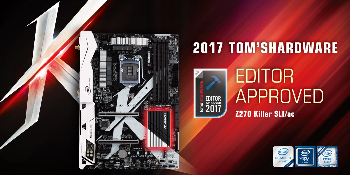 Z270 Killer SLI/ac - 2017 THG Editor Approved