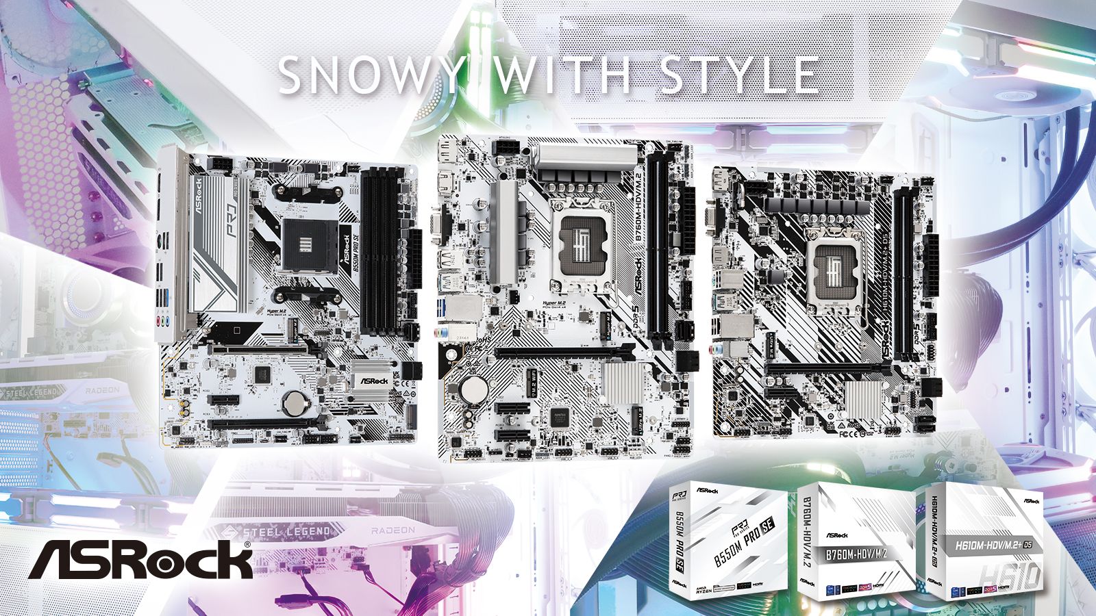Ninge cu stil! ASRock lansează plăci de bază complet albe!