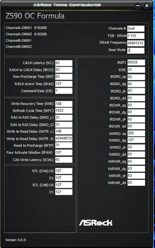 Why does the ASRock Timing Configurator show strange values, and how can I use this OC software under Windows 11?