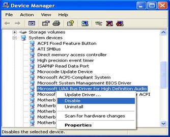 UAA Bus Driver for High Definition Audio