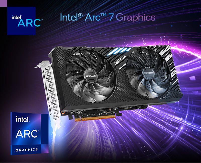 ASRock > Intel Arc A750 Challenger SE 8GB OC