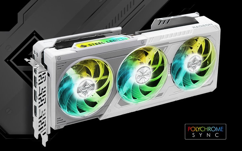 ☆AMD Radeon RX 9070 Steel Legend 16GB OC ASRock AMD