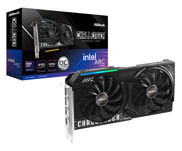 ASRock Intel Arc B580 Challenger 12GB OC graphics card