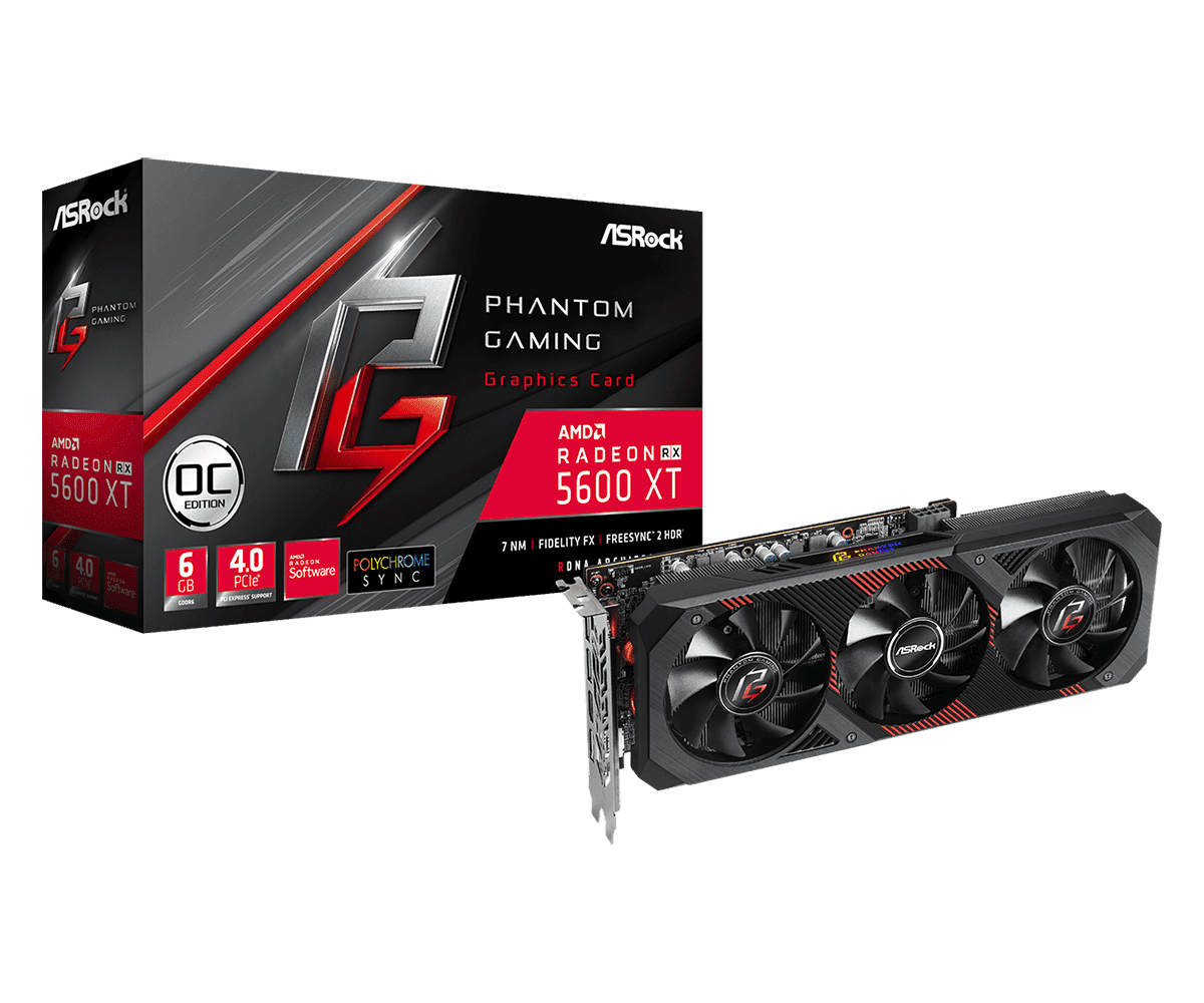 Radeon RX 5600 XT Phantom Gaming D3 6G OC Product Photo