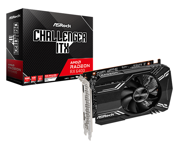 ASRock > AMD Radeon™ RX 6400 Challenger ITX 4GB