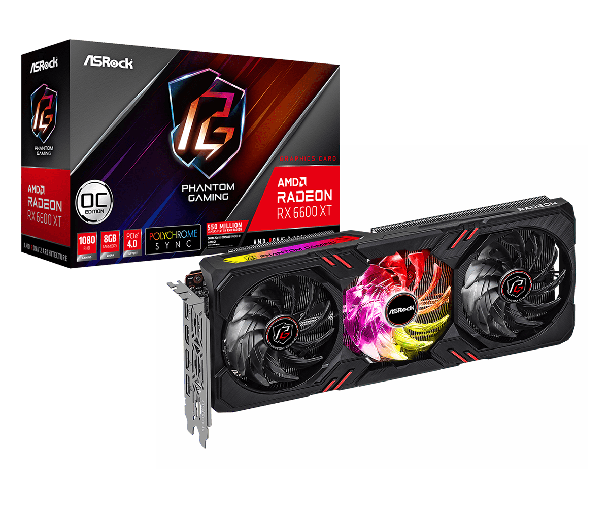 華擎科技發佈AMD Radeon™ RX 6600 XT系列顯示卡 提供極致1080p遊戲表現