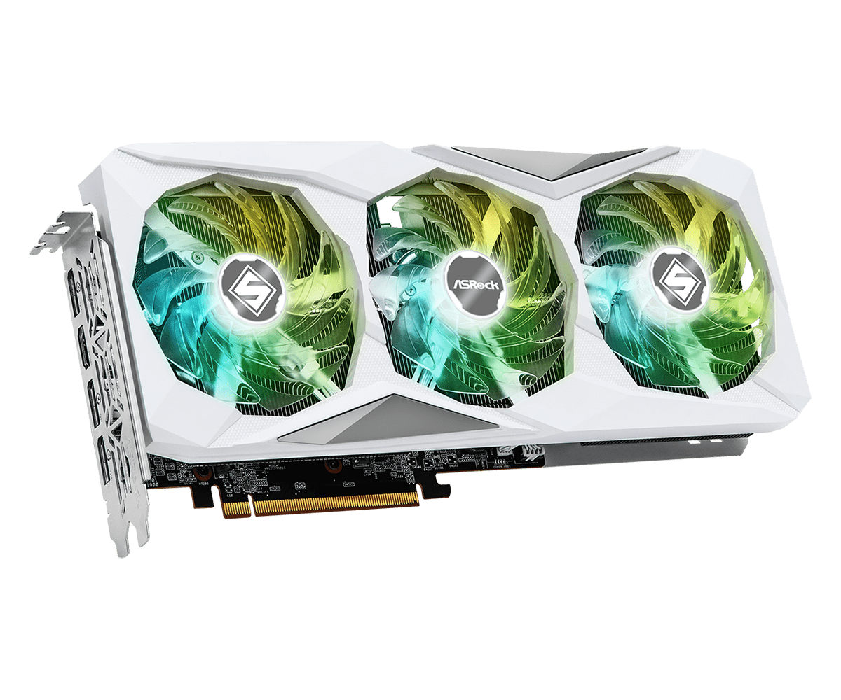 Asrock radeon rx 7600 steel legend | 8gb gddr6 | 128-bit | rdna 3 | polychrome sync | bela grafična kartica 4 Asrock radeon rx 7600 steel legend 8gb oc video izhodi displayport hdmi