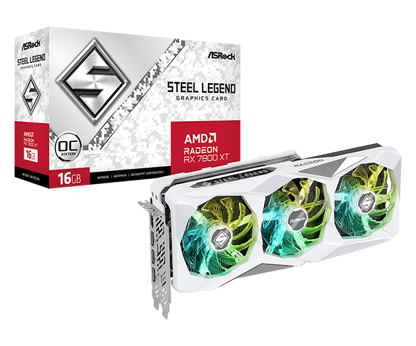 ASRock > AMD Radeon™ RX 7800 XT Steel Legend 16GB OC