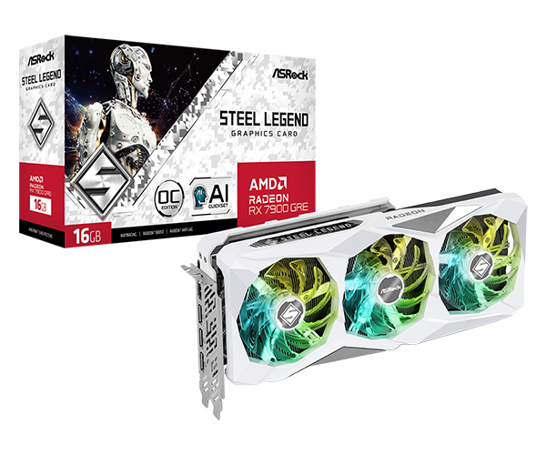 ASRock > AMD Radeon™ RX 7900 GRE Steel Legend 16GB OC