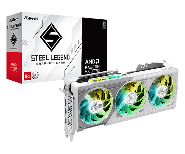 ASRock Radeon RX 9070 Steel Legend OC 16GB