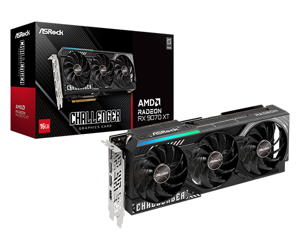 ASRock Radeon RX 9070 XT Challenger 16GB graphics card