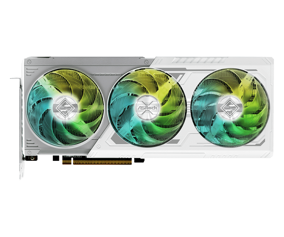 ASRock Radeon RX 9070 XT Steel Legend 16GB, scheda grafica bianca con tripla ventola ARGB