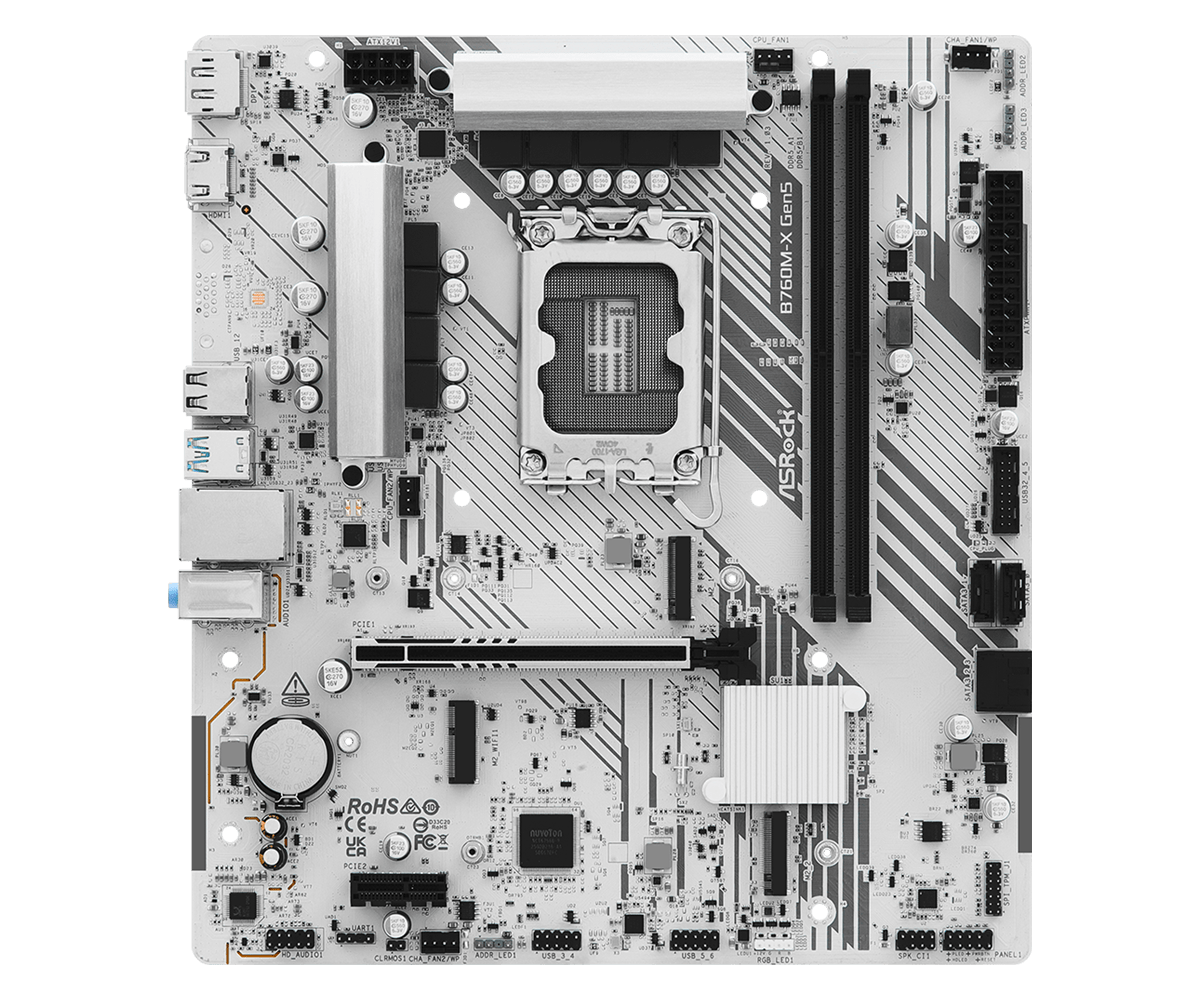 Asrock b760m-x gen5 | intel b760 | lga1700 | ddr5 7200+ oc | pcie 5. 0 | micro atx matična plošča 2 Asrock b760m-x gen5 matična plošča z embalažo retail paket