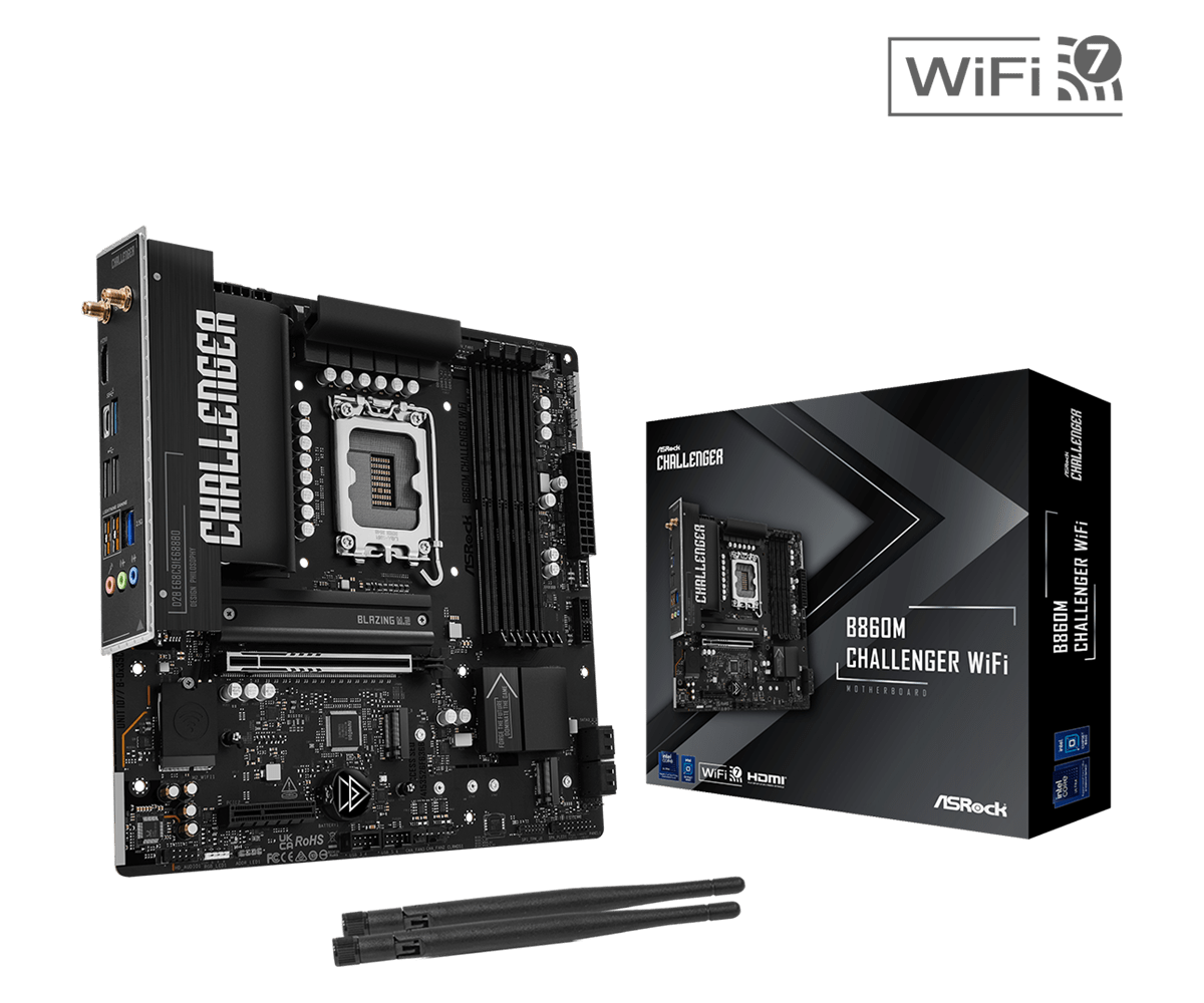 Asrock b860m challenger wifi lga1851 matx ddr5 matična plošča