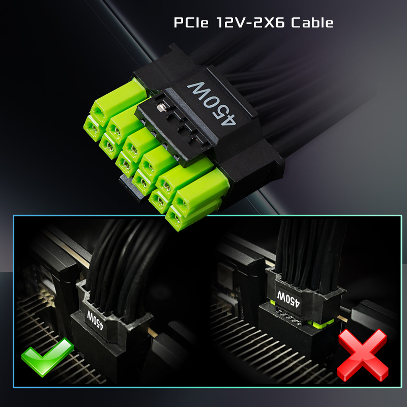 PSU Native PCIe 12V-2x6 Cable-Dual Color
