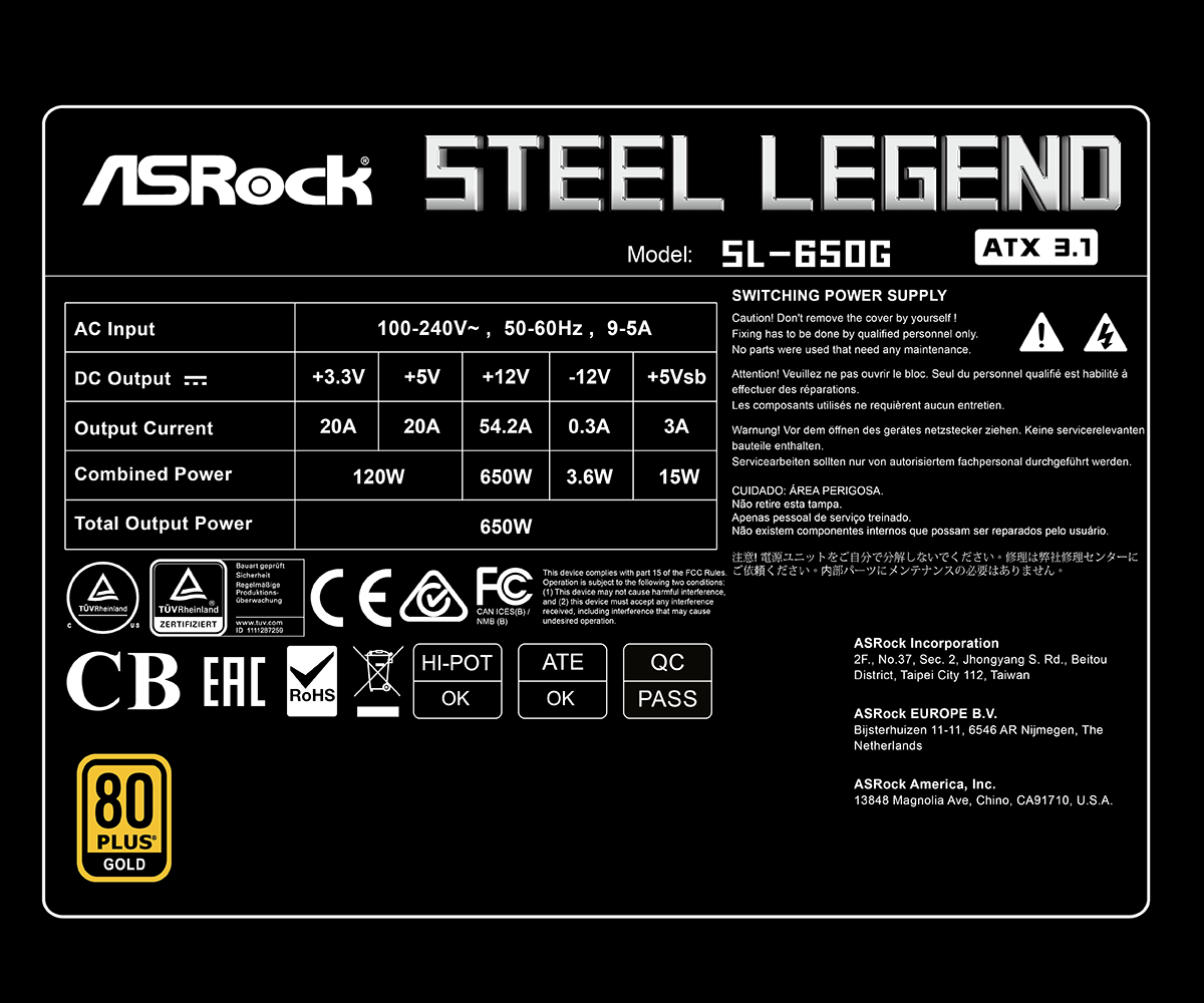 ASRock > SL-650G