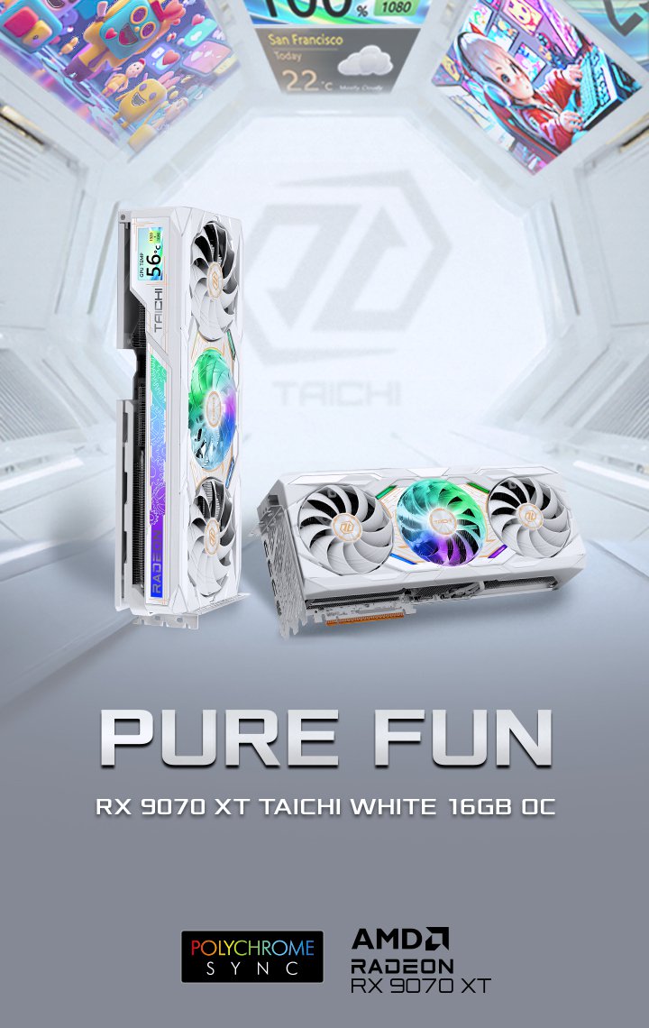 Radeon RX 9070 XT Taichi White 16GB OC