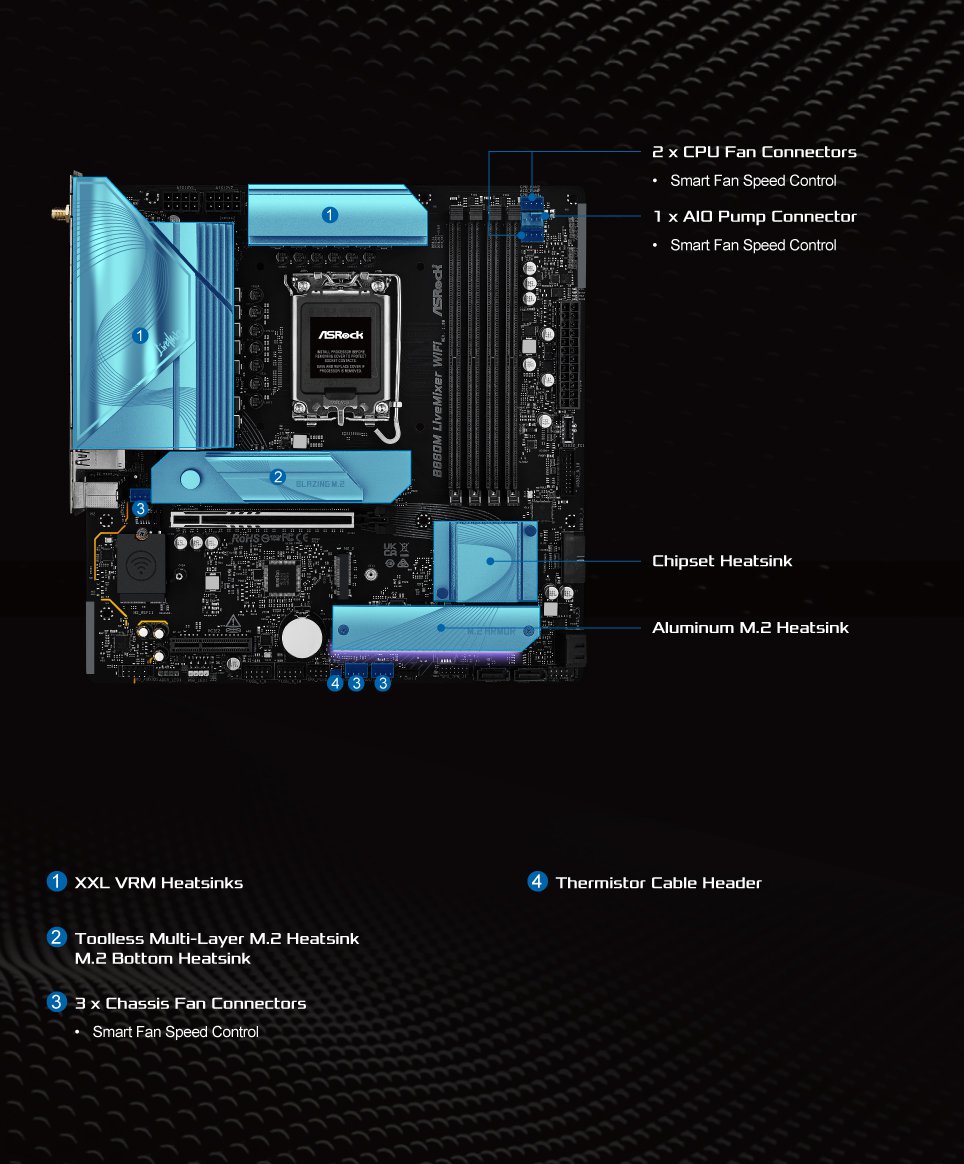 ASRock > B860M LiveMixer WiFi