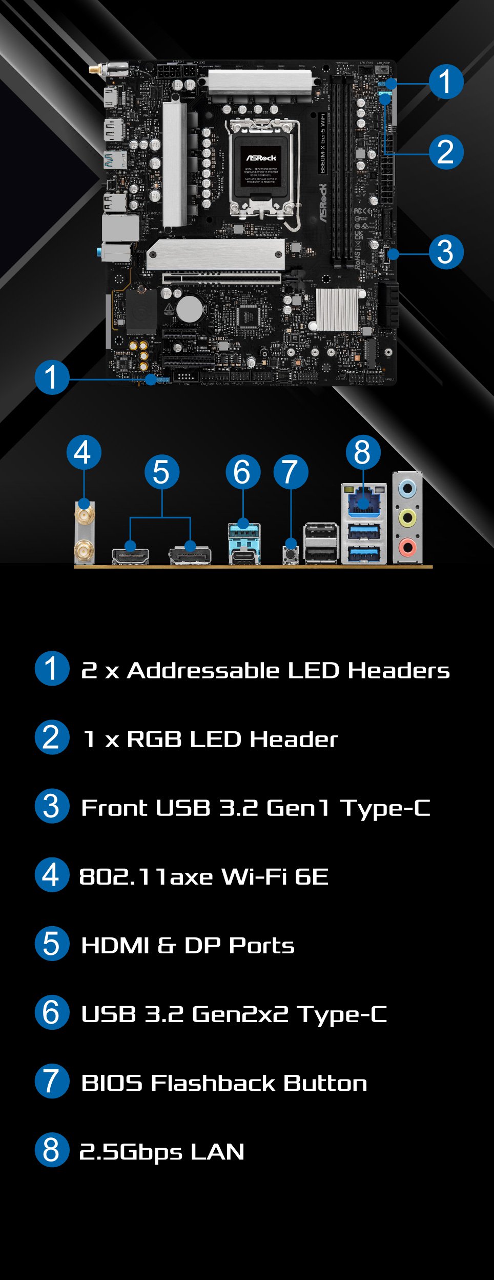 ASRock B860M Pro-A WiFi MATX - Motherboard