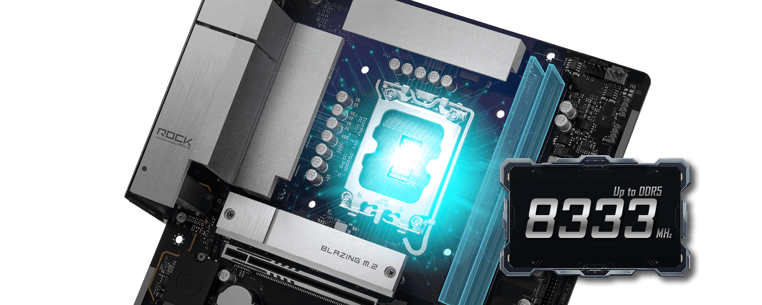 ASRock B860M Rock WiFi DDR5 memory support