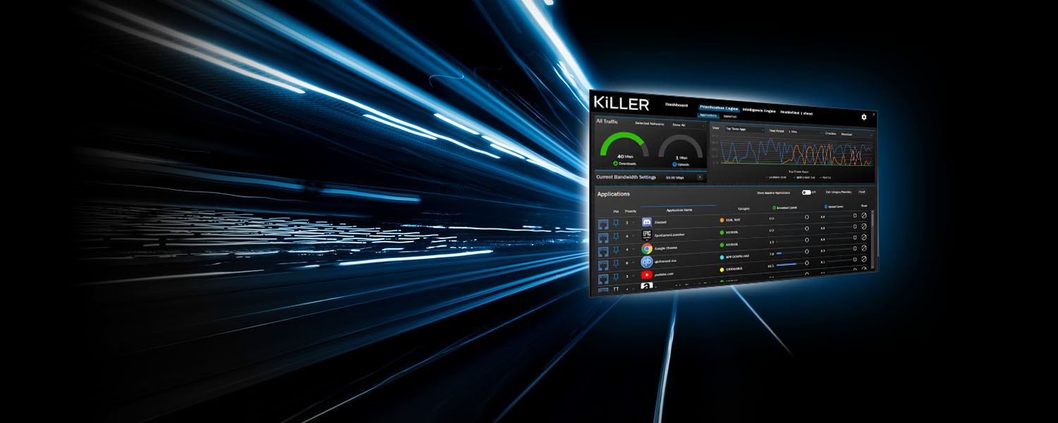 Killer E3100 +GameFast +Prioritization 600