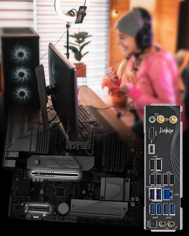 ASRock > B860M LiveMixer WiFi