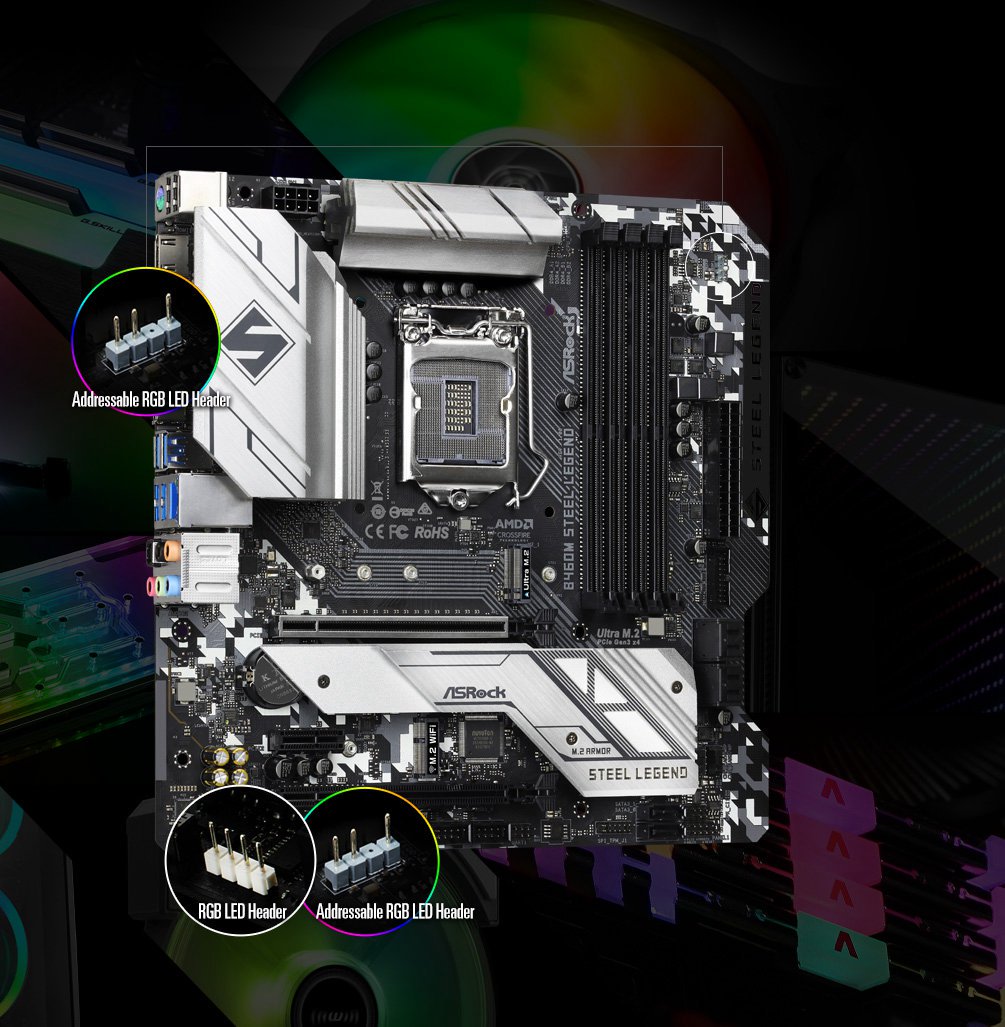 Micro Atx Mainboard Asrock B460m Steel Legend Asrock Steel Legend