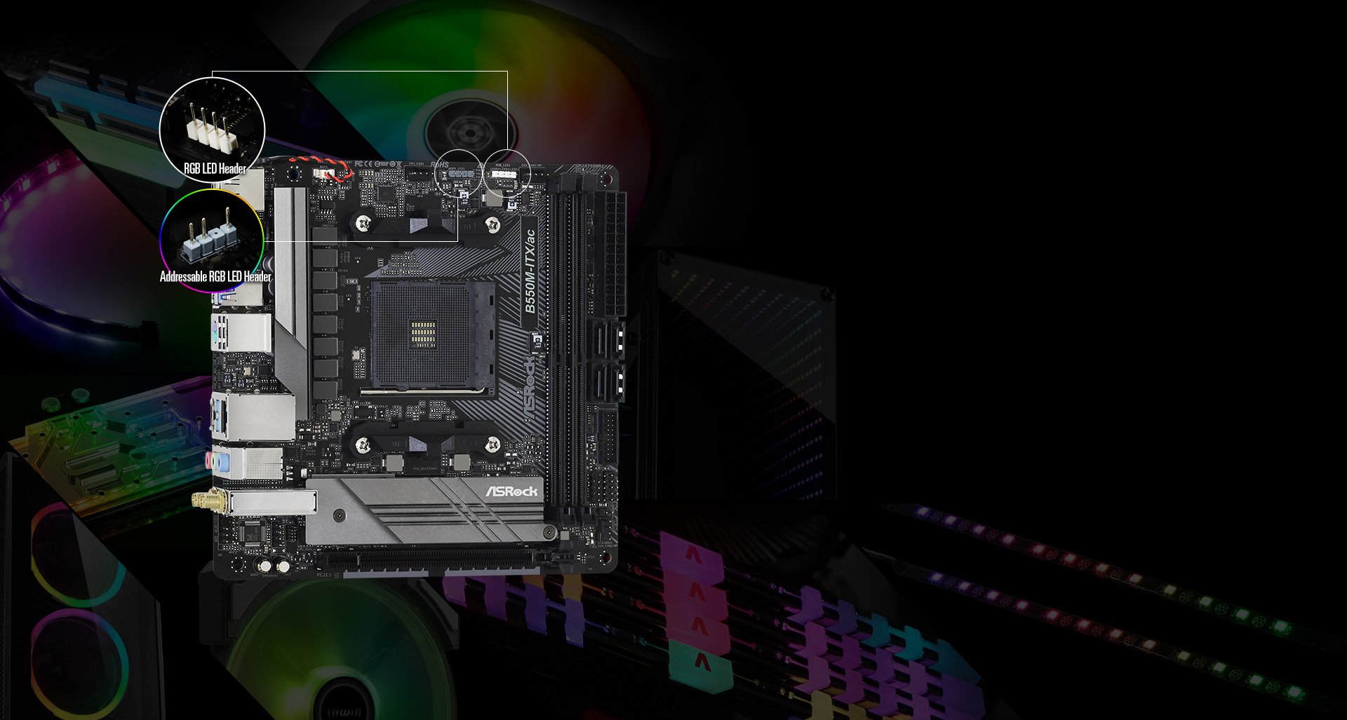 ASRock B550M-ITX/AC supporta la scheda madre AMD AM4 RyzenTM di terza generazione/Future AMD RyzenTM processori 