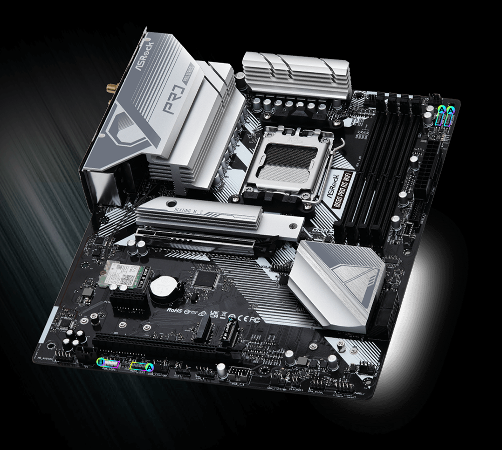 Scheda Madre ASRock AMD AM5 B850M Pro RS WiFi – MicroATX Con Robustezza E Qualità