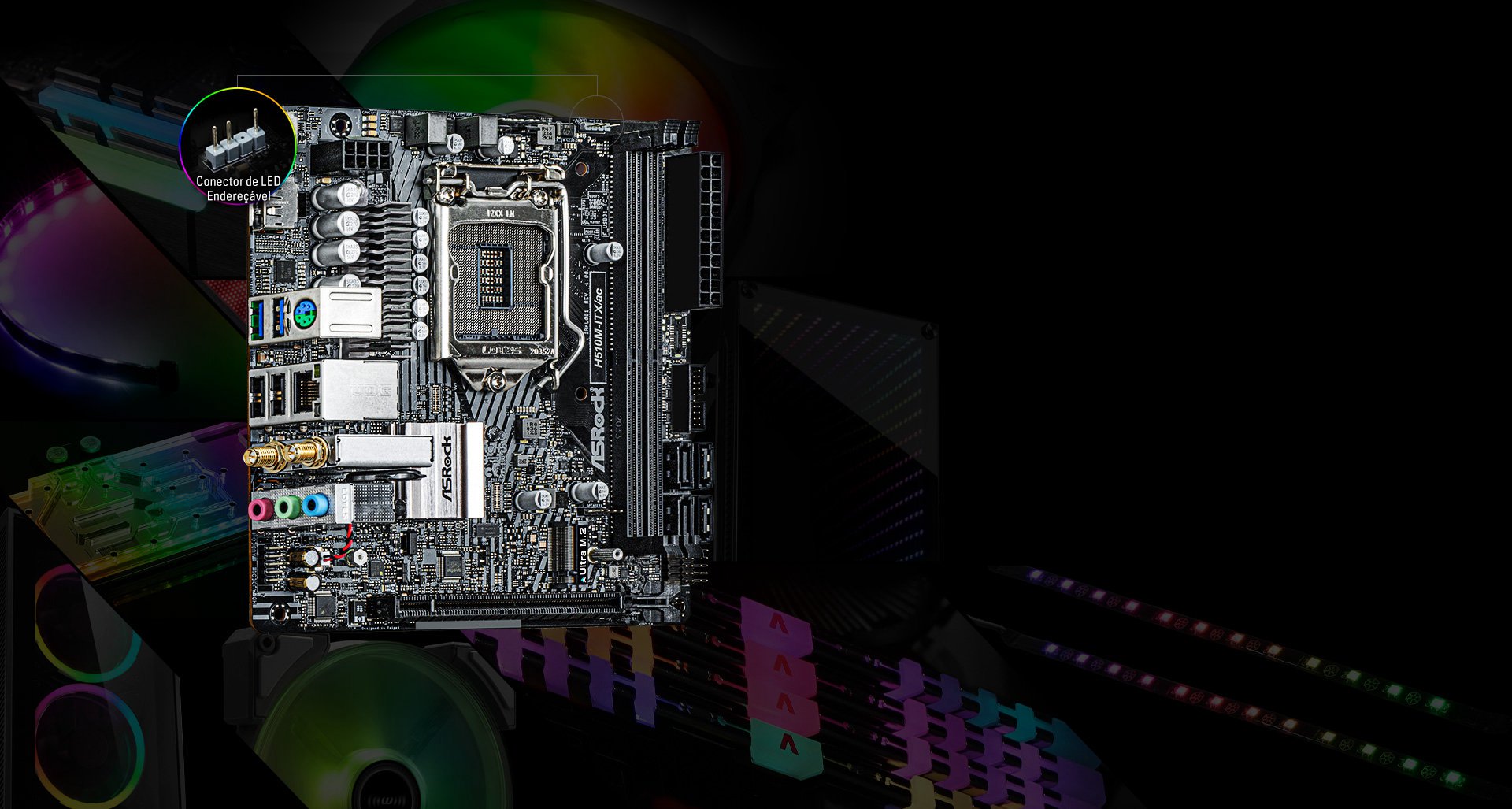 H510 ITXマザーボード、Core i3-10100T、WIFI付き Placa-Mae-Asrock-Mini-Itx-