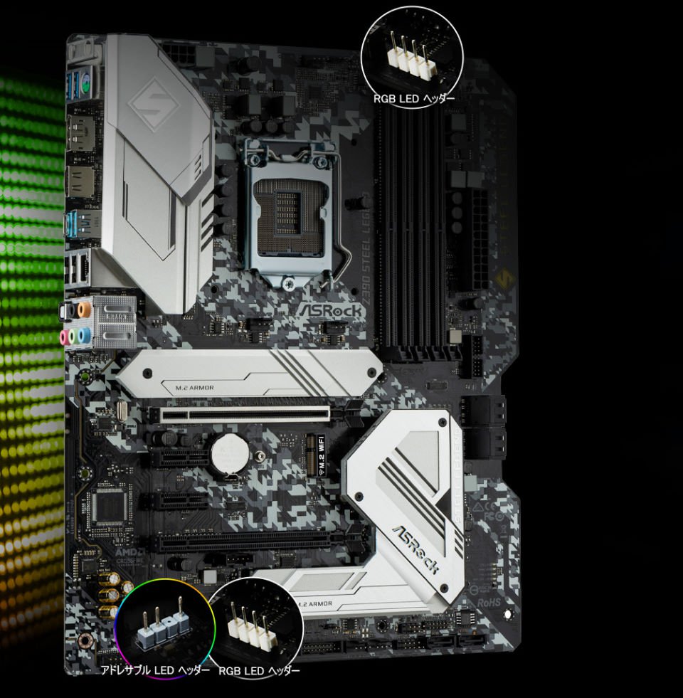 ASRock Z390 Steel Legend マザーボード ASRock \u003e Z390 Steel Legend