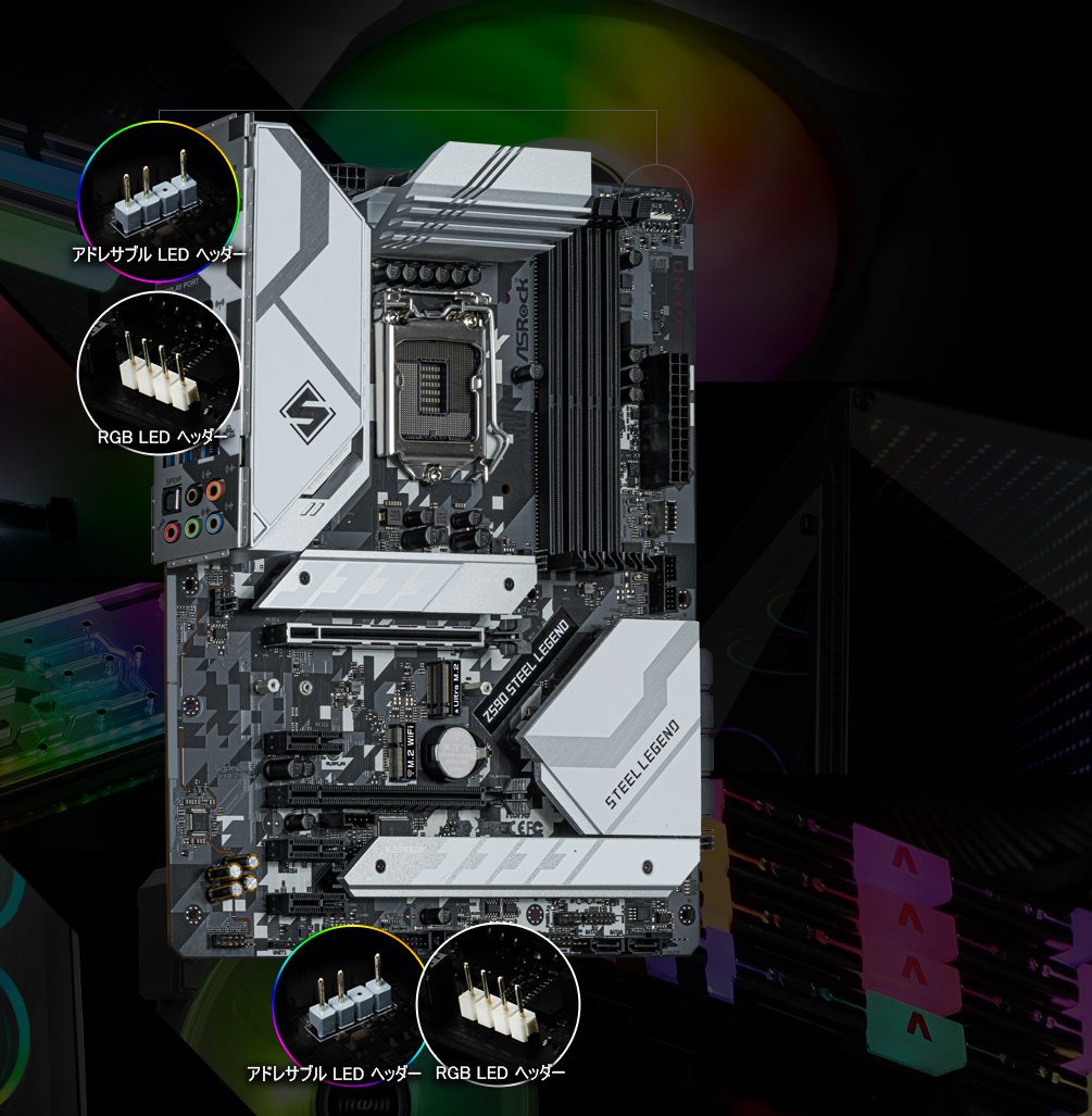 ASRock Z590 Steel Legend マザーボード LGA1200｜PCパーツ 