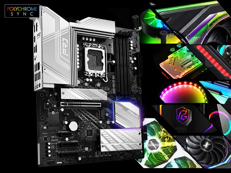ASRock Z890 Pro RS WiFi White Mainboard – Sockel 1851, Für Intel Core Ultra, DDR5 Bis 9066 MHz, PCIe 5.0, RGB