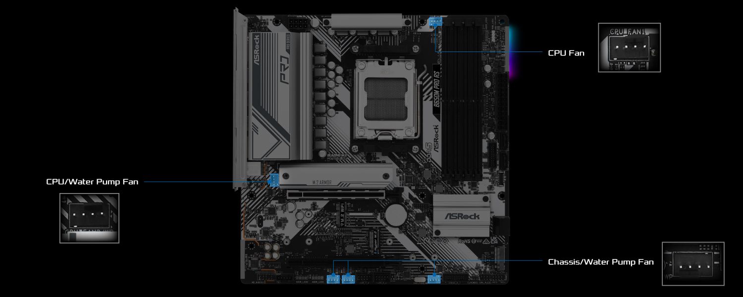 Hỗ trợ quạt PWM/DC