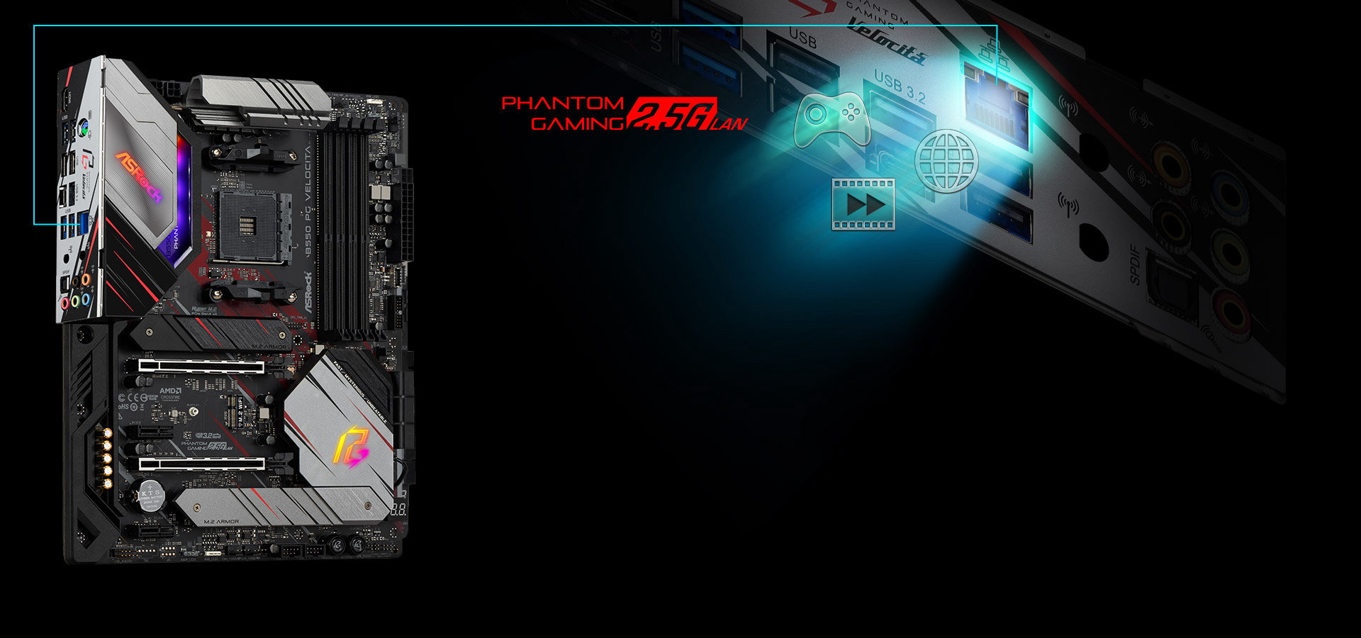 nuevo Future ASRock B550 PG Velocita soporta 3rd Gen AMD AM4 ryzen/AMD Ryzen p.. 