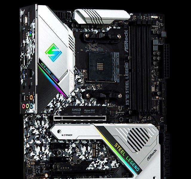 > Steel ASRock Legend X570