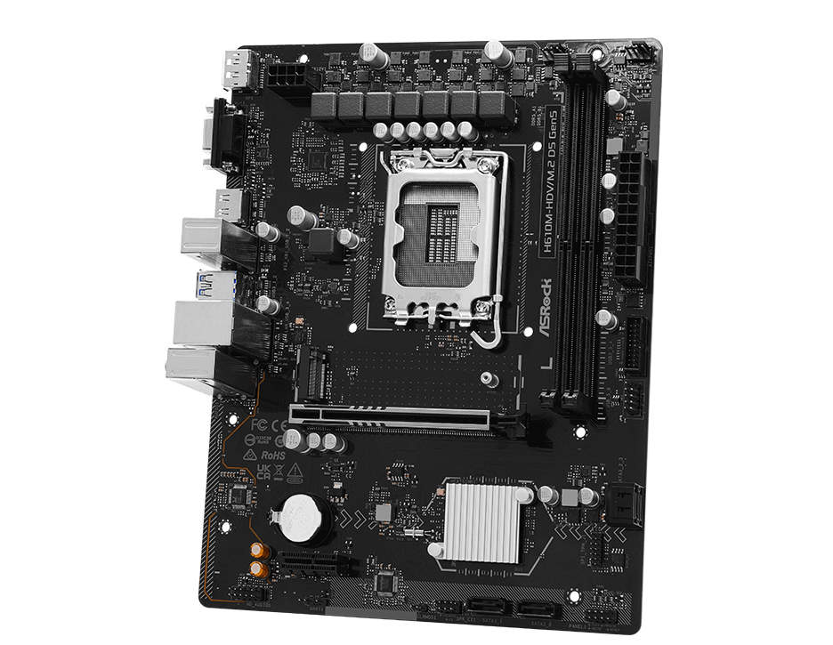 ASRock マザーボード H610M-HDV/M.2 Intel H610 シリーズ CPU (LGA1700) 対応 H610 Micr ASRock マザーボード H610M-HDV⁄M.2 Intel H610 シリーズ 第12世代 CPU