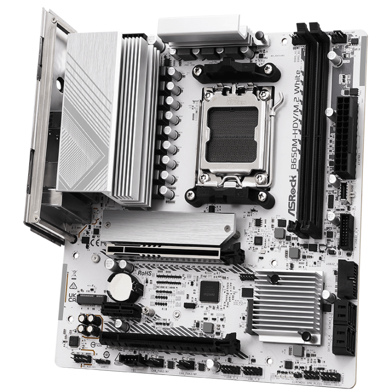 ASROCK B650M-HDV M.2 M-ATX GEN 5 HDMI DDR5 WHITE 9 iCoolingbase B650M HDVM.2%20White