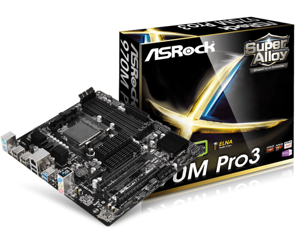 ASRock Motherboard ATX DDR3 1600 AMD AM3 Motherboard 970 PRO3 R2.0 