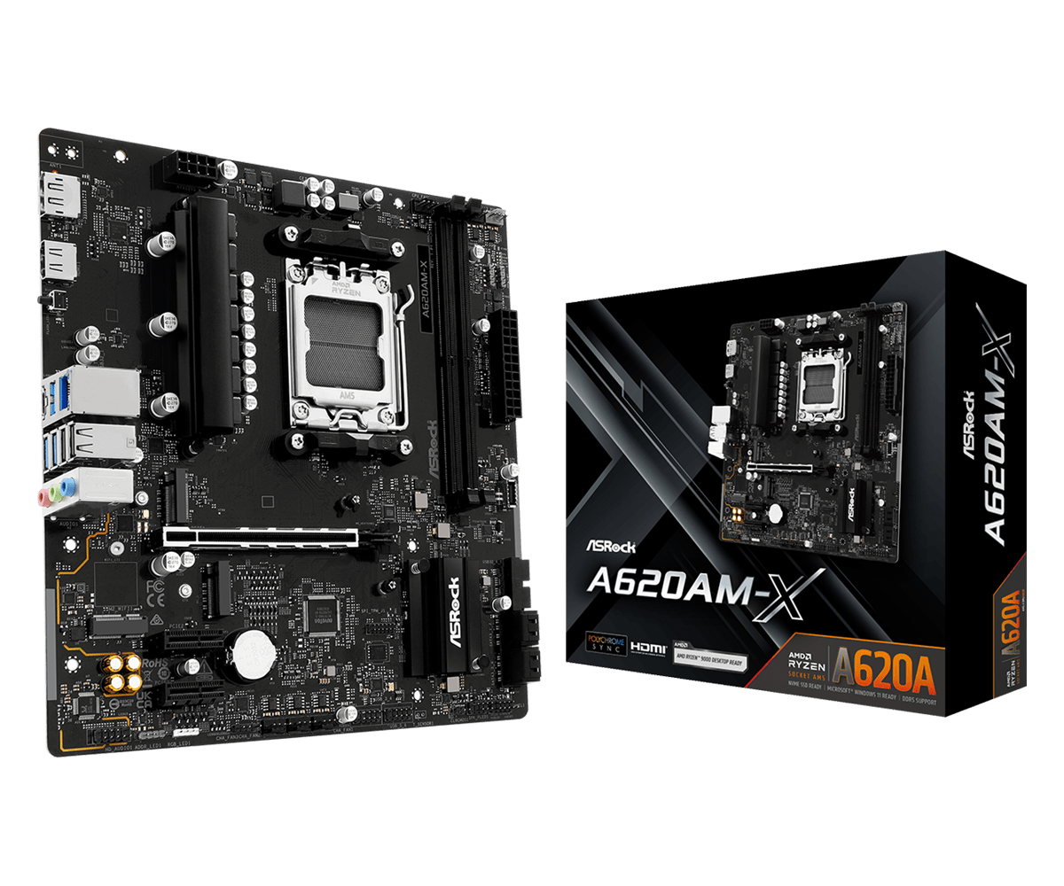 Asrock a620am-x | am5 | amd a620a | ddr5 8000+ oc | 2. 5g lan | micro atx matična plošča 2 Asrock a620am-x matična plošča z retail embalažo