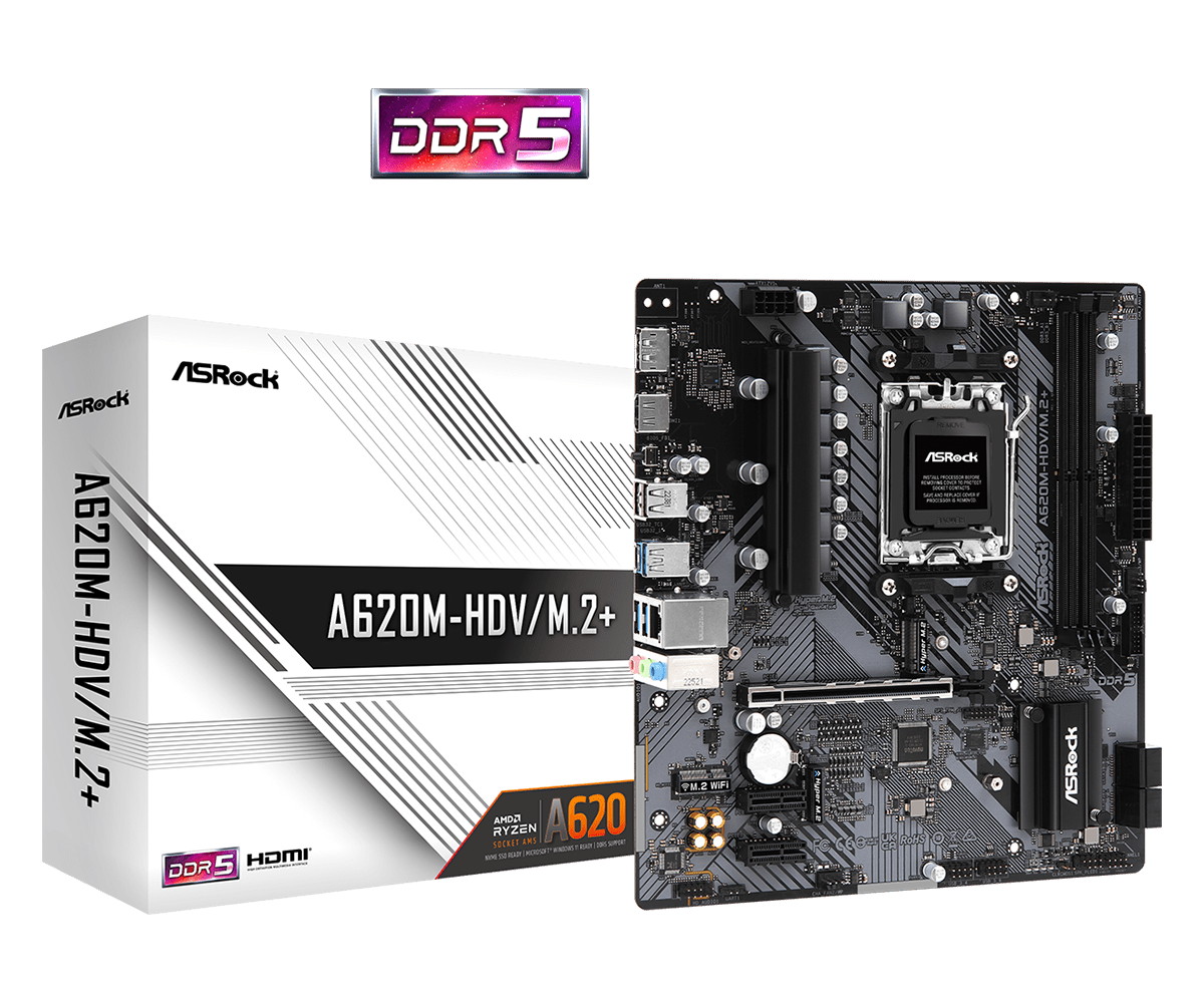 ASRock A620M-HDV/M.2+ (A620, mATX) — view 2