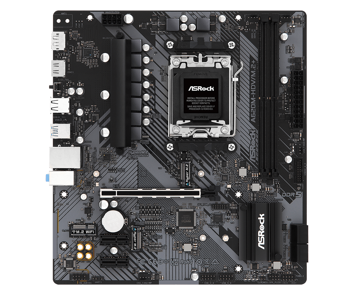 ASRock A620M-HDV/M.2+ (A620, mATX)
