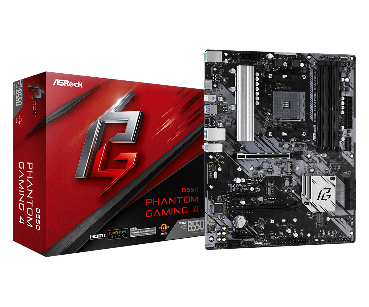 ASRock B550 Phantom Gaming 4 manufacturer reference photograph