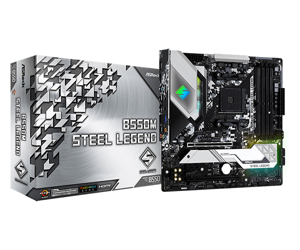 ASRock B550M Steel Legend manufacturer reference photograph
