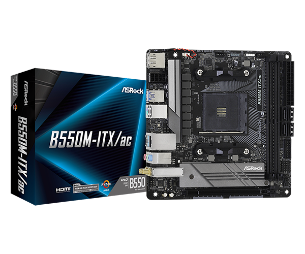 ASRock B550M-ITX/AC supporta la scheda madre AMD AM4 RyzenTM di terza generazione/Future AMD RyzenTM processori 