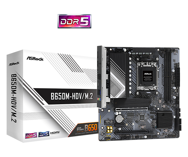ASRock B650M-HDV/M.2 com embalagem oficial